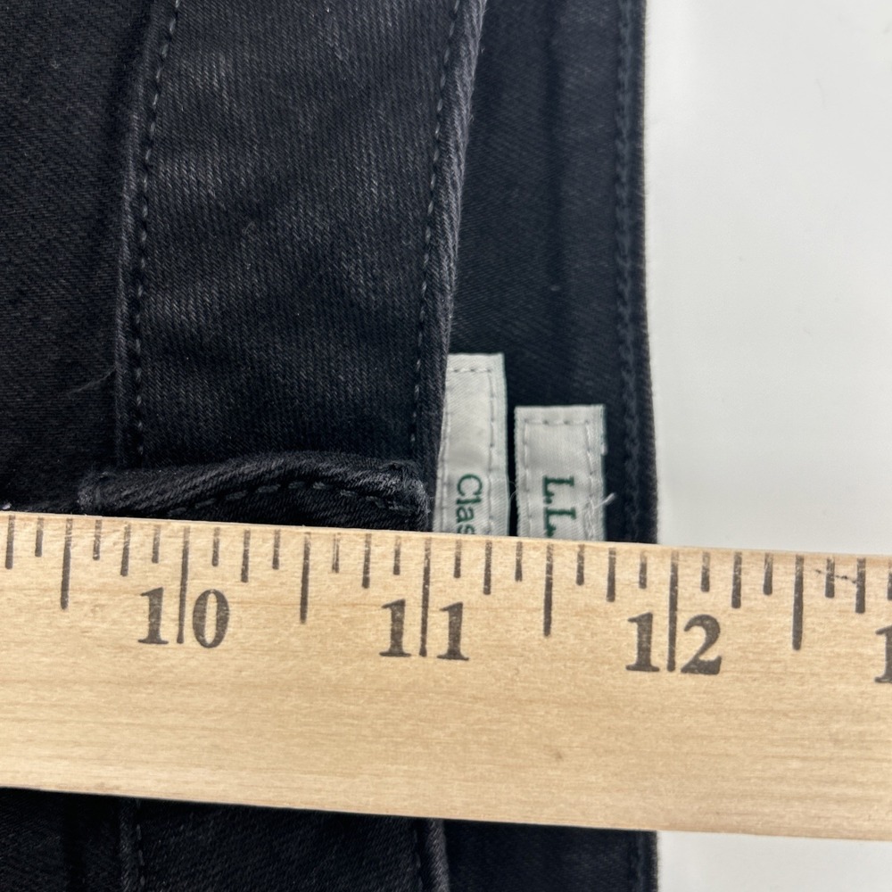 L.L.Bean Jeans Women's 10 Black Straight High Rise Classic Fit Denim Casual Mom - Picture 9 of 13